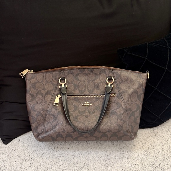 Coach Handbags - Coach Brown Signature Canvas Tote